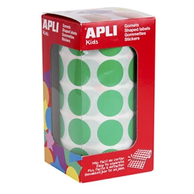 Abbildung von agipa 4862 apli Kids Sticker Creative &quot;Rund&quot;, auf Rolle, grün