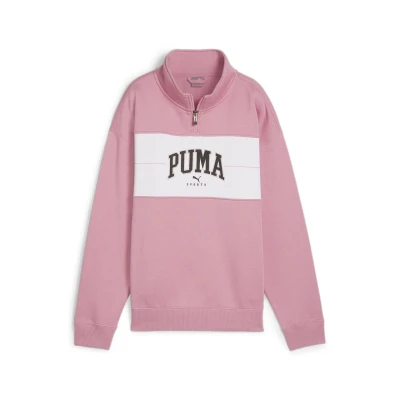 Abbildung von Puma Squad MIT Viertellangem Reissverschluss Sweatshirt, Damen, Größe: Large, Mauved out