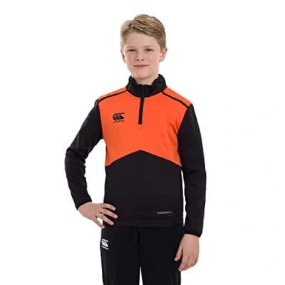 Abbildung von Canterbury Jungen Viertel Reißverschluss Oberteil, Schwarz, 34