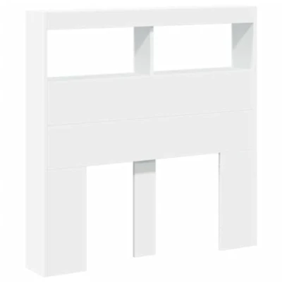 Abbildung von vidaXL Kopfteil LED mit Ablagen Weiß 100x17x102 cm, (1 St)