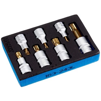 Abbildung von HAZET 163 243/7 Steckschlüsseleinsatz Set 7 XZN, Safety Insert System Vierkant