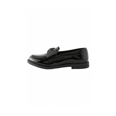 Abbildung von Next BOW School Slipper für Kinder, Größe: 27.5, Black patent Schuhe