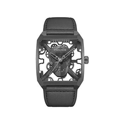 Abbildung von Police Herren Analog Quarz Uhr mit Leder Armband PEWJA2227202