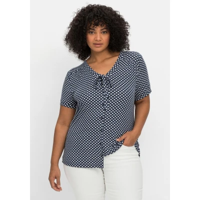 Abbildung von Sheego Bluse, Damen, Größe: 40/42, Marine gemustert