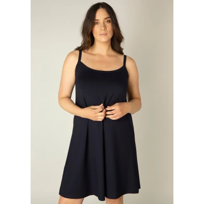 Abbildung von BASE Level Curvy ONE Pieces Alissa Jerseykleid, Damen, Größe: 48, Dark blue