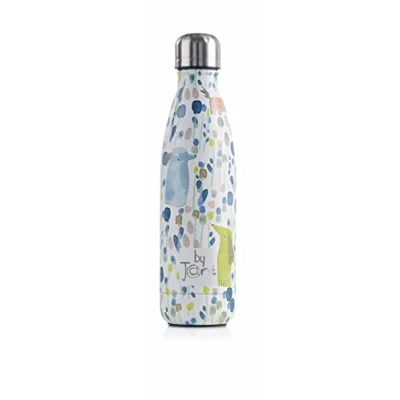 Abbildung von Thermosflasche aus Edelstahl von Jané, 350 ml, hermetischer Drehverschluss, hält bis zu 12 Stunden lang warm und 24 kühl, resistent gegen Stöße