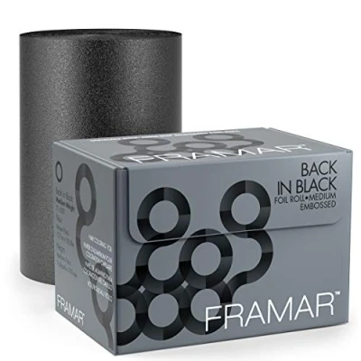 Abbildung von Framar Back in Black Embossed Medium Aluminiumfolie Zwart