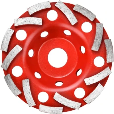 Abbildung von HATANSE Diamant Schleiftopf 125 mm x 22,23 Diamantschleiftopf Schleifteller Doppelreihig Topfschleifer Schleifscheibe für Beton, Naturstein, Fliesenkleber, Granit, Mauerwerk