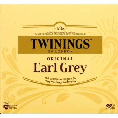 Abbildung von Twinings Earl Grey Schwarzer Tee 50 Beutel Bergamotte Aroma