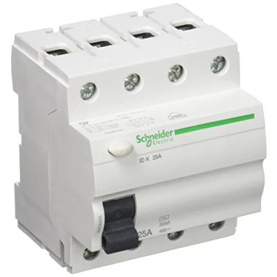 Abbildung von Schneider Electric a9z05425 Fehlerstromschutzschalter, 4P, 25 A, 30 mA, AC, White