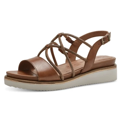 Abbildung von Tamaris Plateausandalette, Damen, Größe: 37, Nut Schuhe