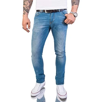 Abbildung von Rock Creek Slim fit Jeans Herren Stonewashed Hellblau RC 2148