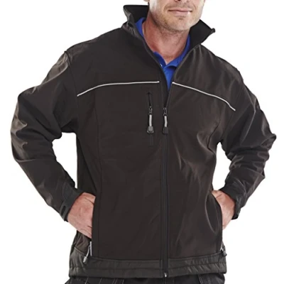Abbildung von Clickworkwear Soft Shell Jacket Black 4XL
