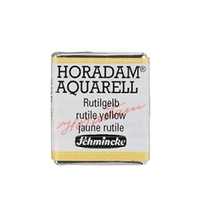 Abbildung von Schmincke HORADAM® AQUARELL feinste Künstler Aquarellfarben, 205 Rutilgelb, 14 044, 1/2 Näpfchen