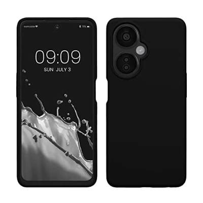 Abbildung von kwmobile Hülle kompatibel mit OnePlus Nord CE 3 Lite 5G / N30 Silikon Handy Case Handyhülle weiche Oberfläche kabelloses Laden Schwarz