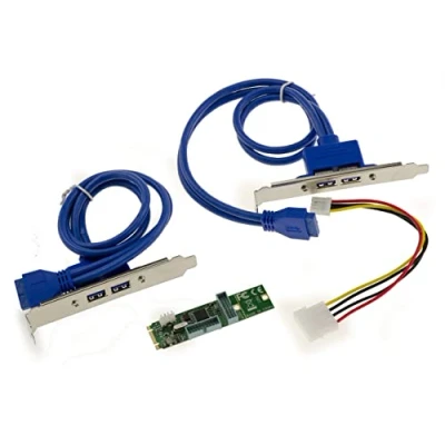 Abbildung von KALEA INFORMATIQUE M.2 (M2 NGFF) PCIe M oder B+M Key 4 Port USB 3.0 Karte mit NEC D720201 Chipsatz.