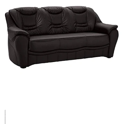 Abbildung von Cavadore 3 Sitzer Bansa mit Federkern / Polstercouch in Leder 198 x 94 95 Echtleder Braun