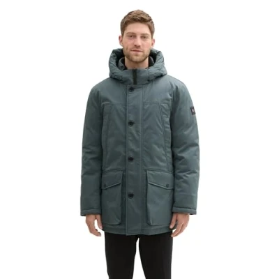 Abbildung von TOM TAILOR Herren 1041321 Arctic Winterpaka mit Abnehmbarer Kapuze, 27604 Stormy Blue, L