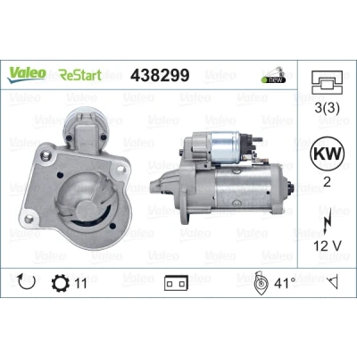 Abbildung von VALEO NEW STOP&amp;START ORIGINAL PART 438299 Anlasser 12 2 11 FORD: Focus Schrägheck, S Max Mk1, MONDEO 4 Turnier