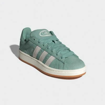 Abbildung von adidas Originals Campus 00S Skateschuh, Damen, Größe: 37 1/3, Hazy green/off white Veloursleder