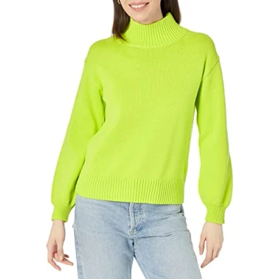 Abbildung von Amazon Essentials Damen Pullover aus Baumwolle mit hohem Stehkragen (erhältlich in Übergröße), Lindgrün, XS