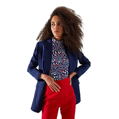 Abbildung von Trendyol Damen Bey Tket Navy Blue Blazer Jacket , Navy, 42 EU