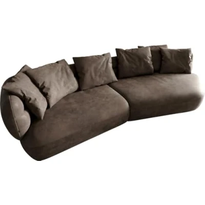 Abbildung von Sofa Roya 320x140 cm Mikrofaser Taupe Vintage