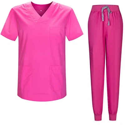 Abbildung von MISEMIYA Unisex Schrubb Set Medizinische Uniform mit Oberteil und Hose 817 8316 Large, Pink