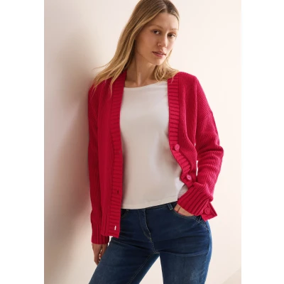Abbildung von Cecil MIT Struktur Strickjacke, Damen, Größe: XXL, Rot