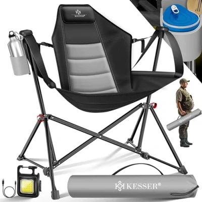 Abbildung von KESSER Campingstuhl, faltbar bis 160 kg Angelstuhl Faltstuhl Klappstuhl