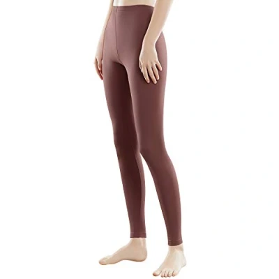 Abbildung von Libella Damen Lange Leggings bunt mit Hohe Taille Slim Fit Fitnesshose Sport aus Baumwolle 4108 Braun 3XL
