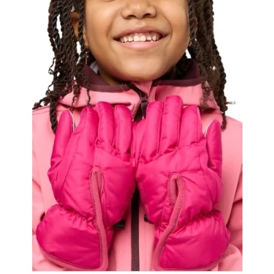 Abbildung von Jack Wolfskin EASY Entry Glove Unisex Fingerhandschuh für Kinder, Größe: 116, Dark fuchsia