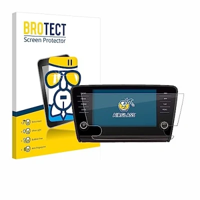 Abbildung von BROTECT Schutzglas für Skoda Amundsen Superb 2018 Infotainment System 8&quot; Schutzfolie Panzer Folie Glas [Extrem Kratzfest 9H, Anti Fingerprint,