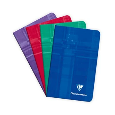 Abbildung von Clairefontaine 3582C Heft (kariert, 7,5 x 12 cm, 90g, 24 Blatt) 1 Stück farbig sortiert