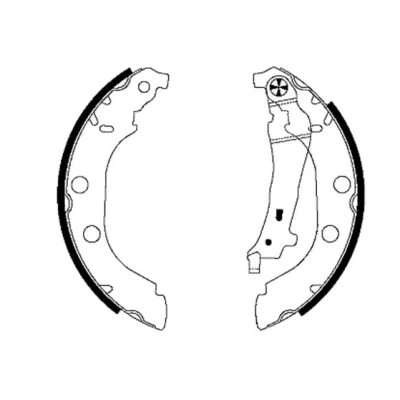Abbildung von TEXTAR 91052600 Bremsbacken 228,6 42 mit Handbremshebel PEUGEOT: 406 Kombi, Limousine