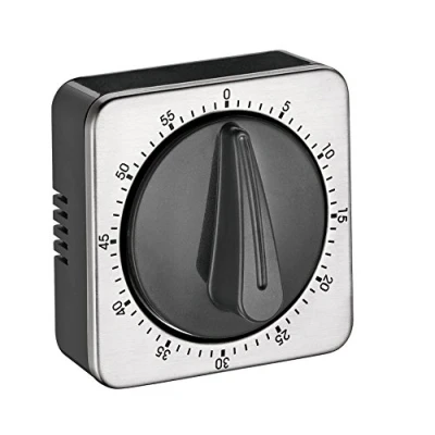 Abbildung von Cilio 0000294538 Timer Cube satiniert, Edelstahl, silber, 7 x 5 cm