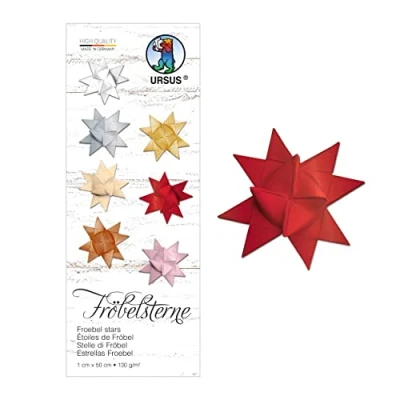 Abbildung von Ludwig Bähr Faltstreifen Fröbelsterne 130g/qm 1x50cm VE=100 Stück rubi
