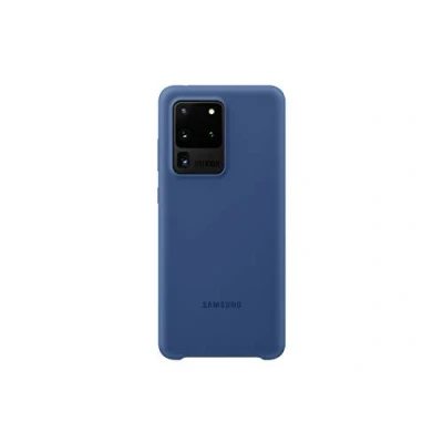 Abbildung von Samsung Galaxy S20 Ultra Hülle Silikon Soft Case/Backcover Handyhülle Blau