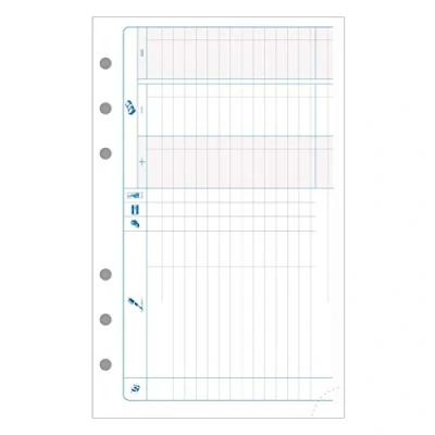 Abbildung von Exacompta 18214 Nachfüllpack Blatt recettes dépenses für Exatime 17 Pack 47 weiß