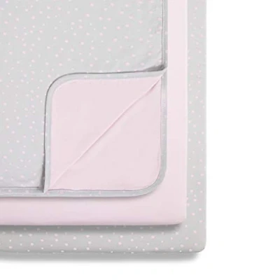Abbildung von Snüz 3Teiliges Baby Bettwäsche Set „Cloud Nine“, 100% Jersey Baumwolle, aus 2 Spannbettlaken und 1 Babydecke, Farbe: Rosenpunkt