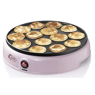 Abbildung von bestron Poffertjes Maker APFM700SDP, 800 W, Retro Design, Mini Pfannkuchen Automat, mit Antihaftbeschichtung