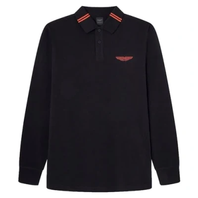 Abbildung von Hackett London Herren AM Tipped LS Polo, Black (Black), M