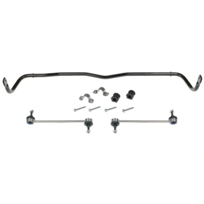 Abbildung von MEYLE 100 653 0004/HD Stabilisator Vorderachse mit Schellen, Koppelstange, Gummilager Quality VOLKSWAGEN: Polo IV Schrägheck