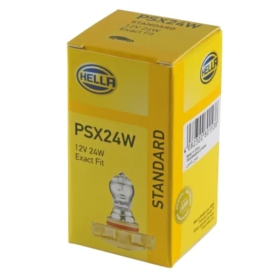 Abbildung von HELLA 8GA 223 569 001 Glühlampe 12 24 PSX24W Halogen PEUGEOT: 207 Schrägheck, 206+ SW Kasten / Kombi, CITROËN: C4 II Cactus, C3