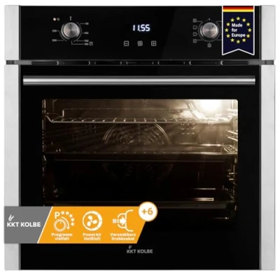 Abbildung von KKT KOLBE Backofen 60 cm Autark 70L 2,8kW Pizzafunktion Grill Umluft Heißluft Timer Wärmeschutzverglasung EB8005ED