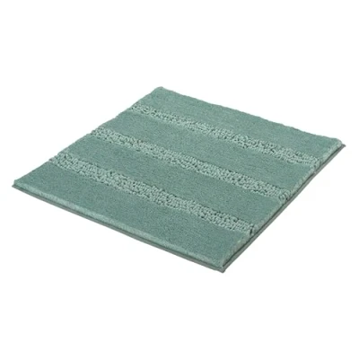 Abbildung von Badematte Monrovia Kleine Wolke, Höhe 23 mm, rutschhemmend beschichtet, fußbodenheizungsgeeignet, Kunstfaser, quadratisch, Badteppich, Uni Farben, gestreift, aus Mikrofaser, waschbar