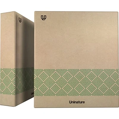 Abbildung von Unipapel Ringbuch aus recyceltem Kraftpapier A4 Grün 4 gemischte Ringe 40 mm Uninature Concept FSC zertifiziert