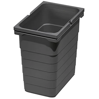 Abbildung von SO TECH® Mülleimer eins2vier Abfallsammler Höhe: 310 mm, Volumen 8 Liter 153 x 230 mm dunkelgrau 5050
