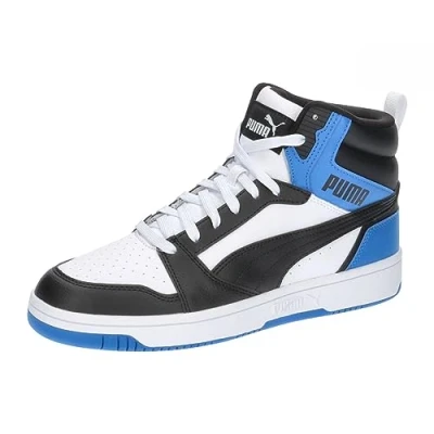Abbildung von Puma Rebound Unisex Sneaker high, Größe: 42.5, White/black/team royal Hochwertiges lederimitat