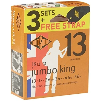 Abbildung von Rotosound JK akustisk gitarr Jumbo King fosforbrons 3 delad+sadelband JK13 31 F